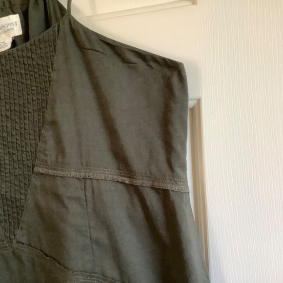 Ralph Lauren Denim & Supply Hi-Low Hem Cotton Midi Dress Ruffle Hem Olive SZ M - Picture 9 of 14